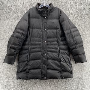 Eddie Bauer Jacket XL Black Goose Down 700 Fill Puffer Parka Quilt Outdoor Men's